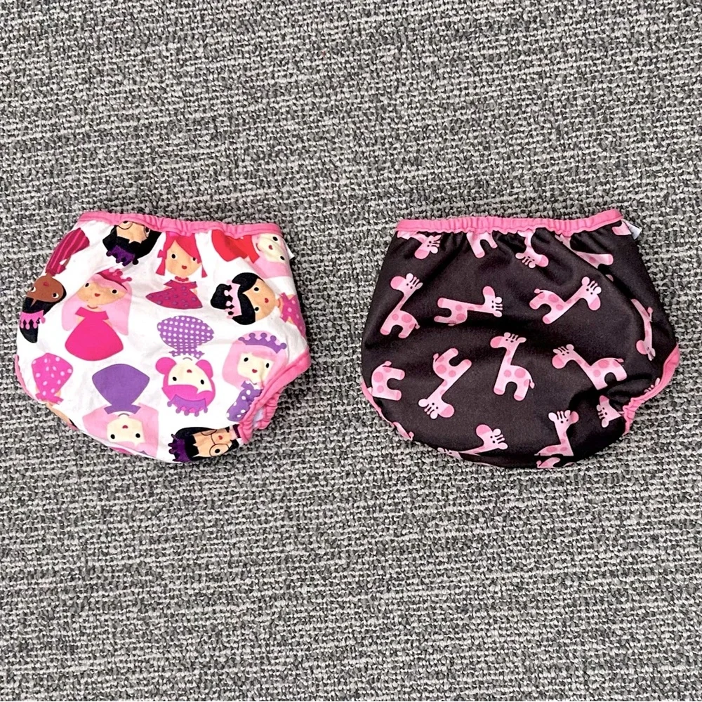 Best Bottoms Girls Cloth Diaper One Size Cover Set of Two 8lbs - 35lbs Pink